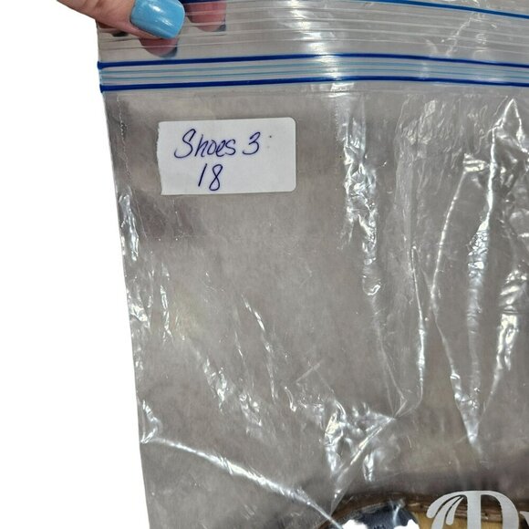 Rieker Womens Blue Embellished Open-Toe Sandals Slip On Boho Sequins Vacation 39 - Picture 12 of 12